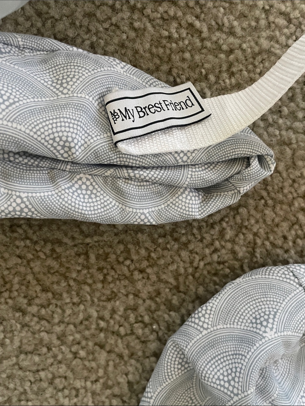 Gray Patterned Nursing Support Cover - Light Gray